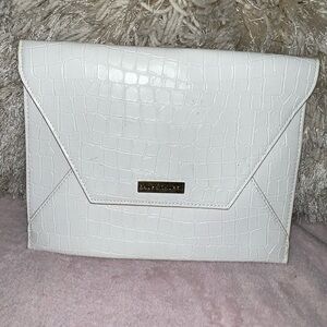 Ralph Lauren White Croc envelope Clutch